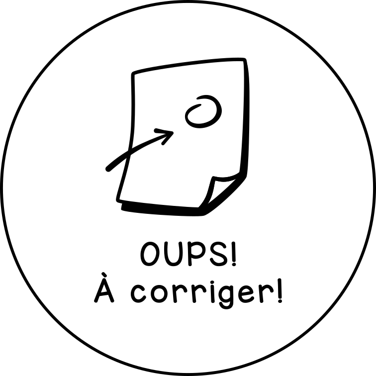 Oups! À corriger