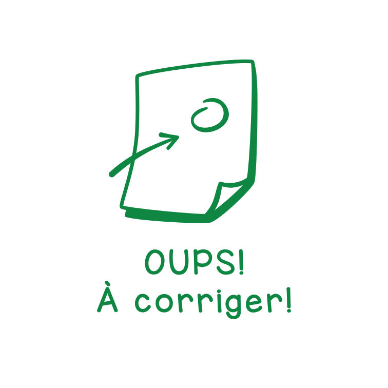 Oups! À corriger