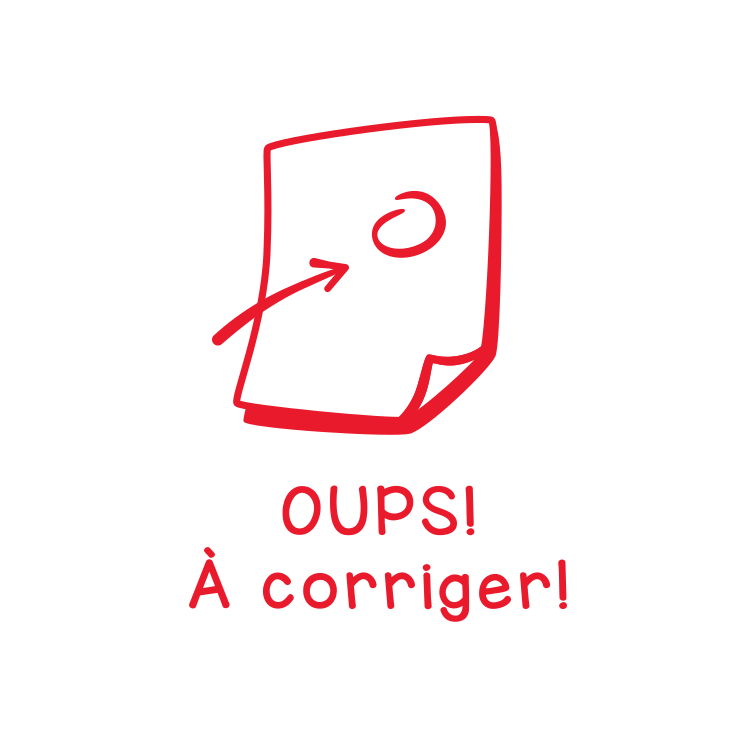 Oups! À corriger