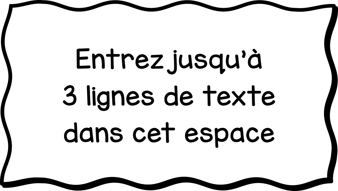 Bordure ondulée (message sur mesure)