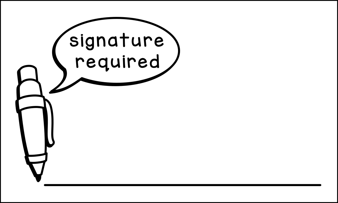 Signature required (rectangulaire)