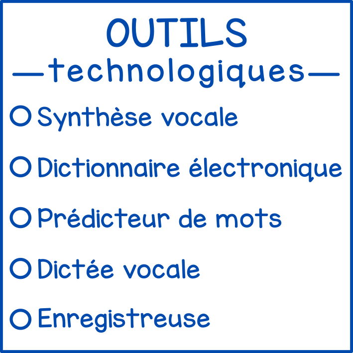 Outils technologiques (à cocher)