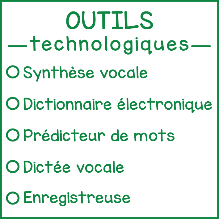 Outils technologiques (à cocher)