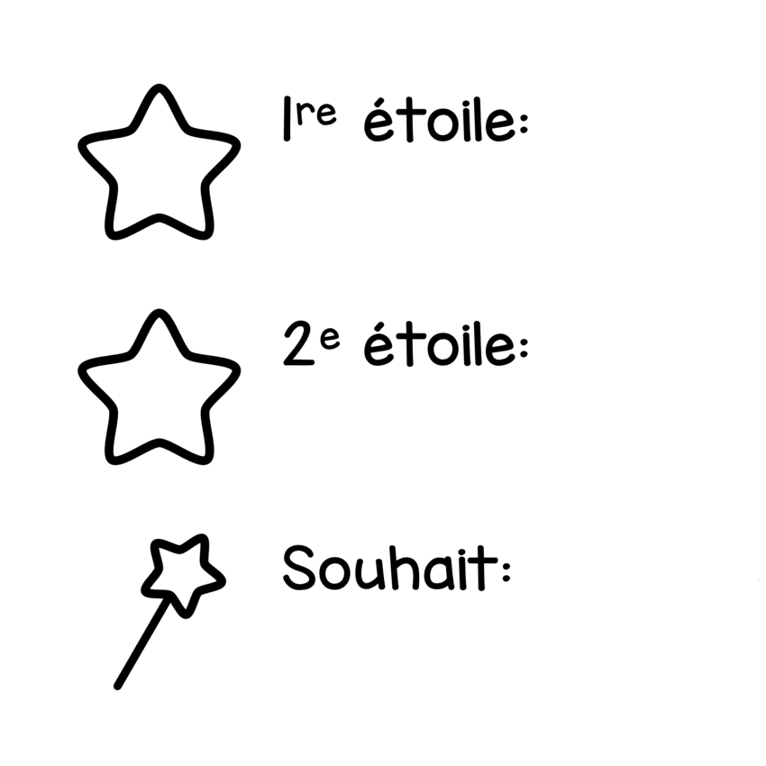 2 étoiles et 1 souhait