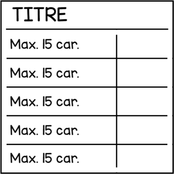 Grille 5 espaces (sur mesure)