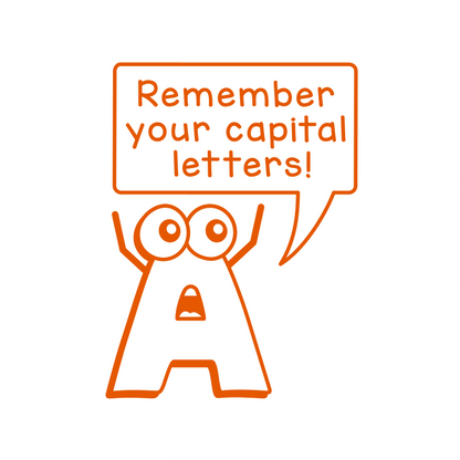 Remember your capital letters!