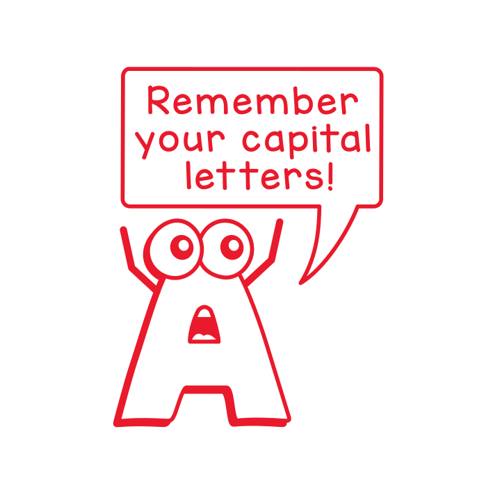 Remember your capital letters!