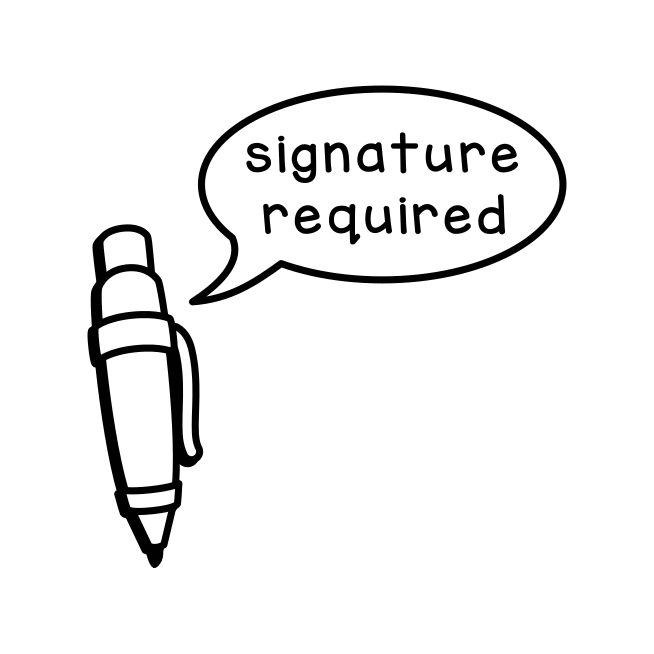 Signature required