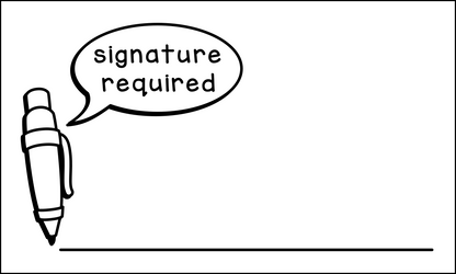 Signature required (rectangulaire)