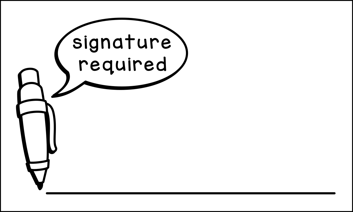 Signature required (rectangulaire)
