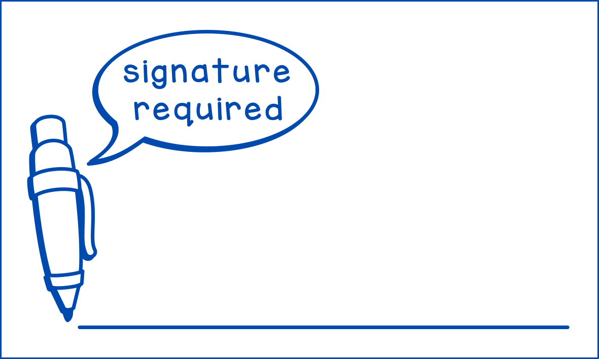 Signature required (rectangulaire)