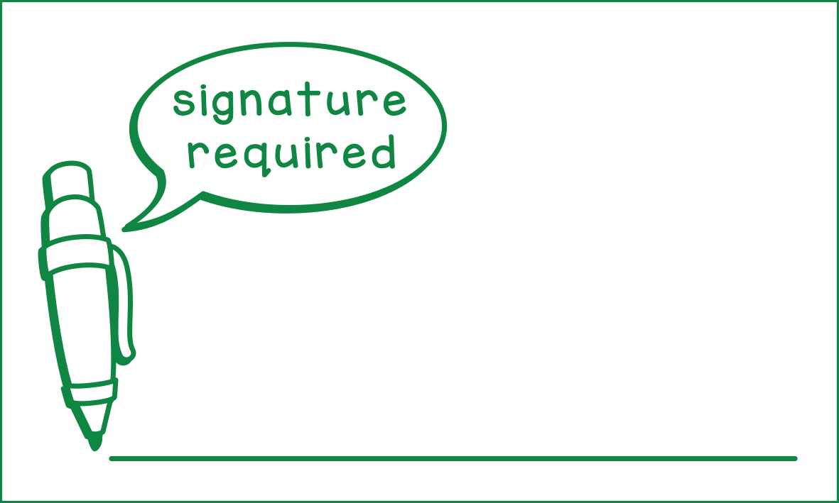 Signature required (rectangulaire)