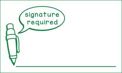 Signature required (rectangulaire)
