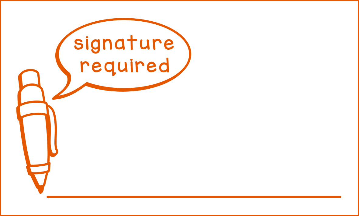 Signature required (rectangulaire)