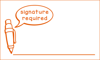 Signature required (rectangulaire)