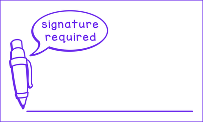 Signature required (rectangulaire)