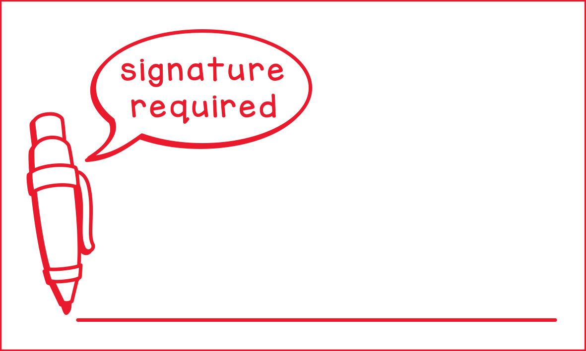 Signature required (rectangulaire)