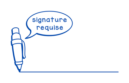 Signature requise (rectangulaire)