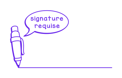 Signature requise (rectangulaire)