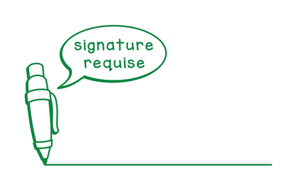 Signature requise (rectangulaire)