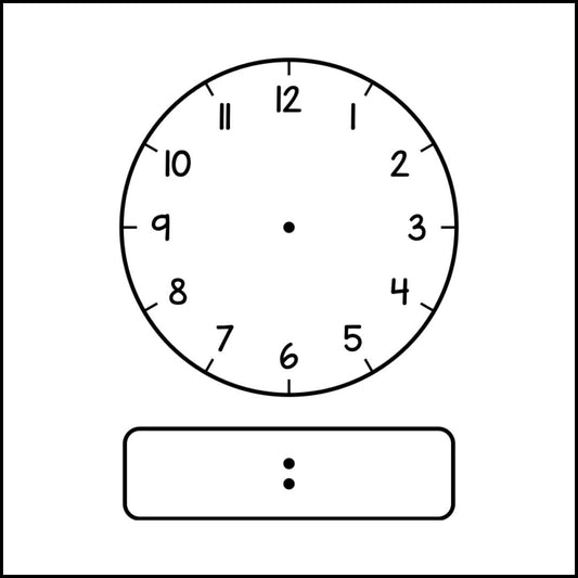 Horloge analogique + numérique (avec numéros)