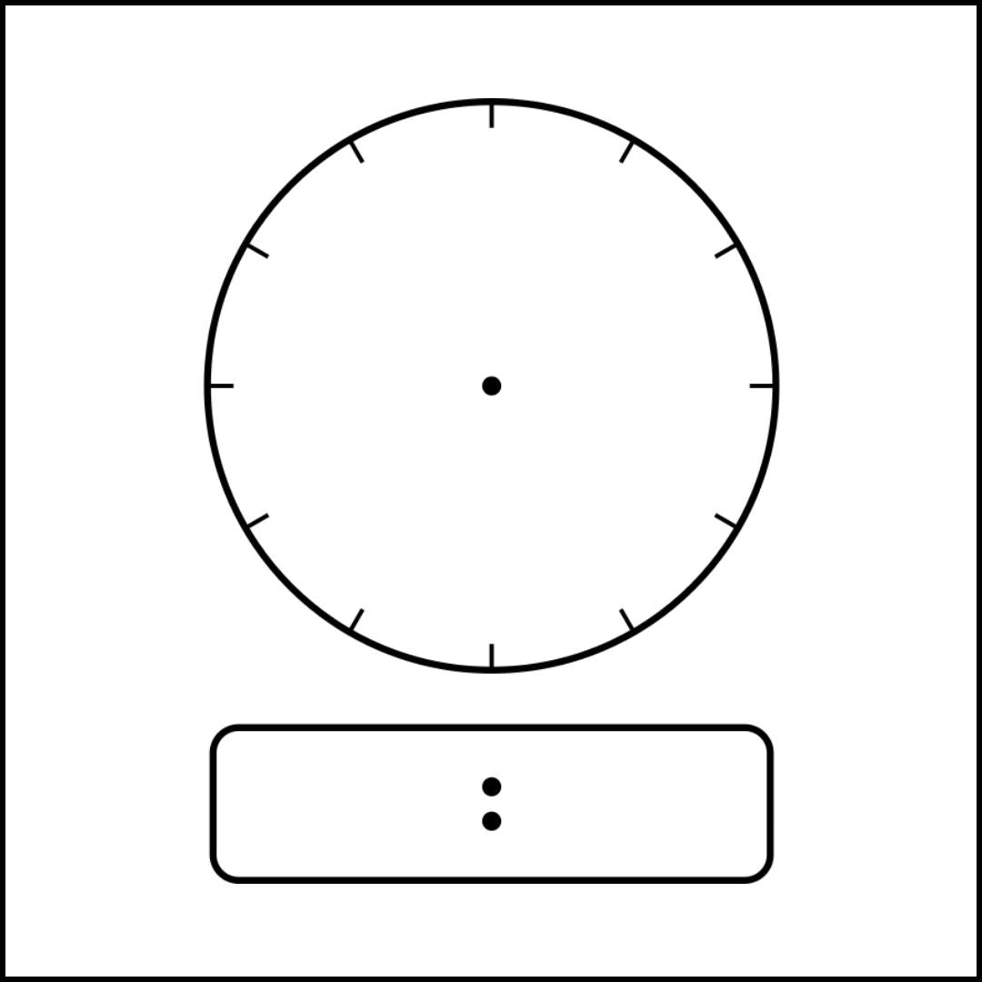 Objects Without Numbers Analog + Digital Clock (No Numbers) – Dans ma classe