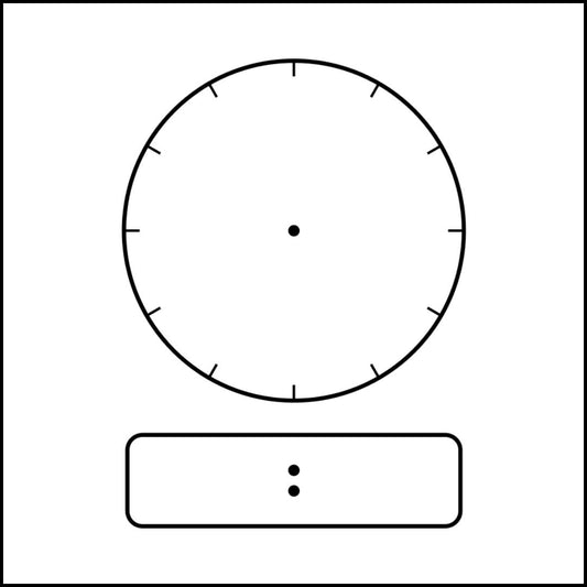 Analog + Digital Clock (No Numbers)