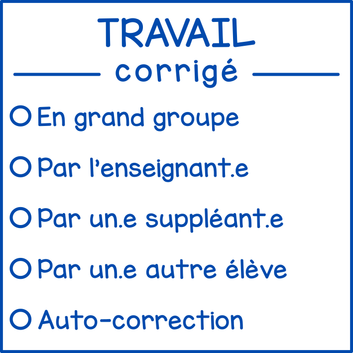 Travail corrigé par... (à cocher)